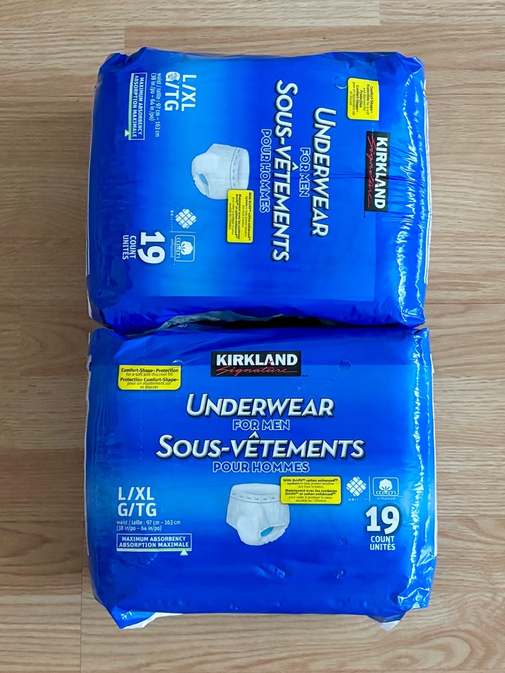Kirkland Signature Men’s Protective Underwear L/XL